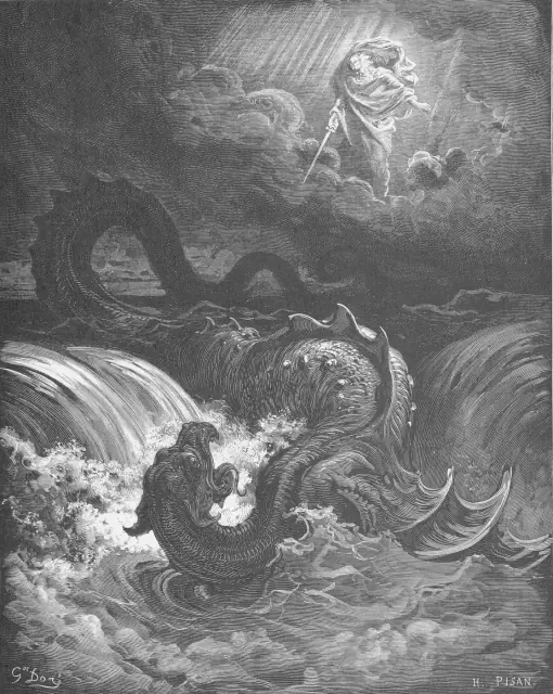 The Destruction of Leviathan by Gustave Doré; engraved by Héliodore Pisan, 1866
